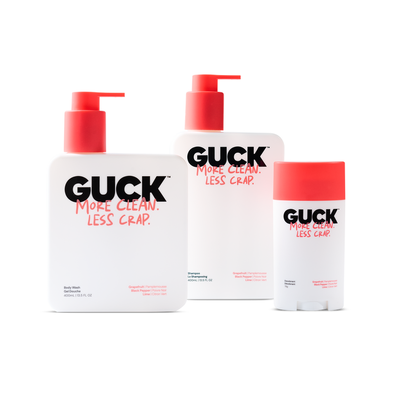 Guet Clean GUCK | Clean Men's Grooming — Shampoo, Body Wash & Deodorant